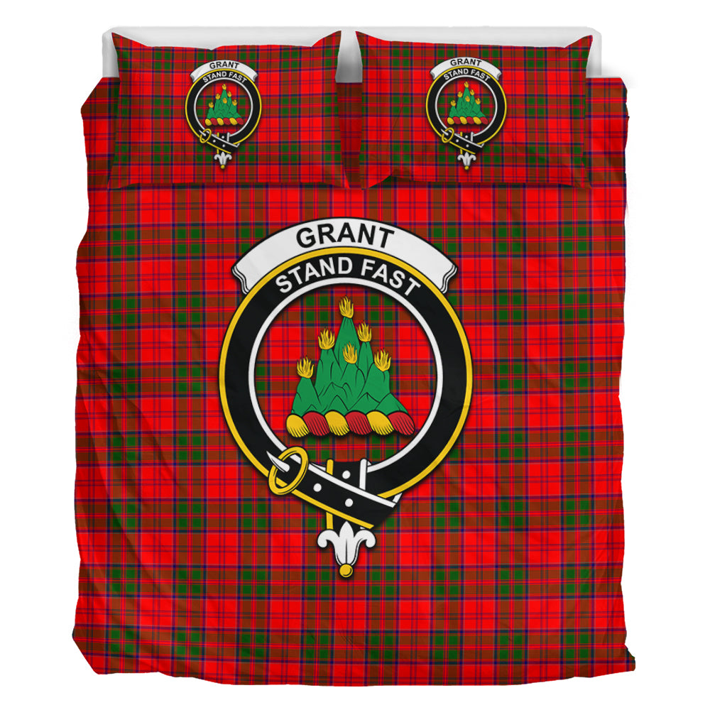 Grant Modern Tartan Bedding Set with Family Crest - Tartan Vibes Clothing