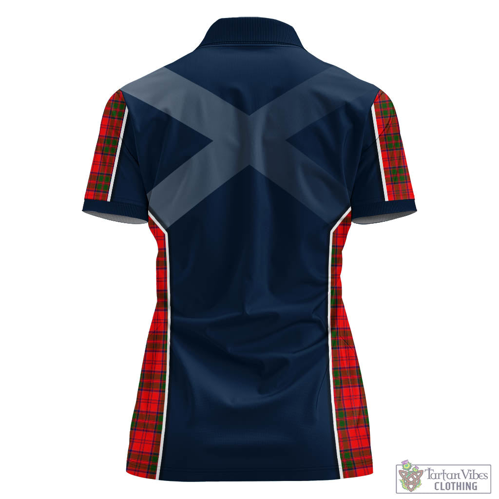 Grant Modern Tartan Women's Polo Shirt with Family Crest and Lion Rampant Vibes Sport Style - Tartan Vibes Clothing