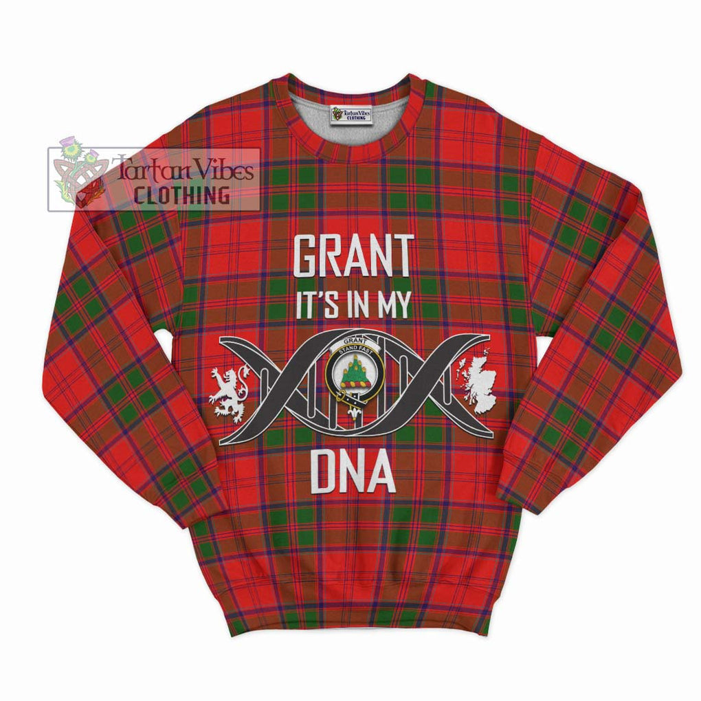 Grant Modern Tartan Sweatshirt with Family Crest DNA In Me Style - Tartanvibesclothing Shop