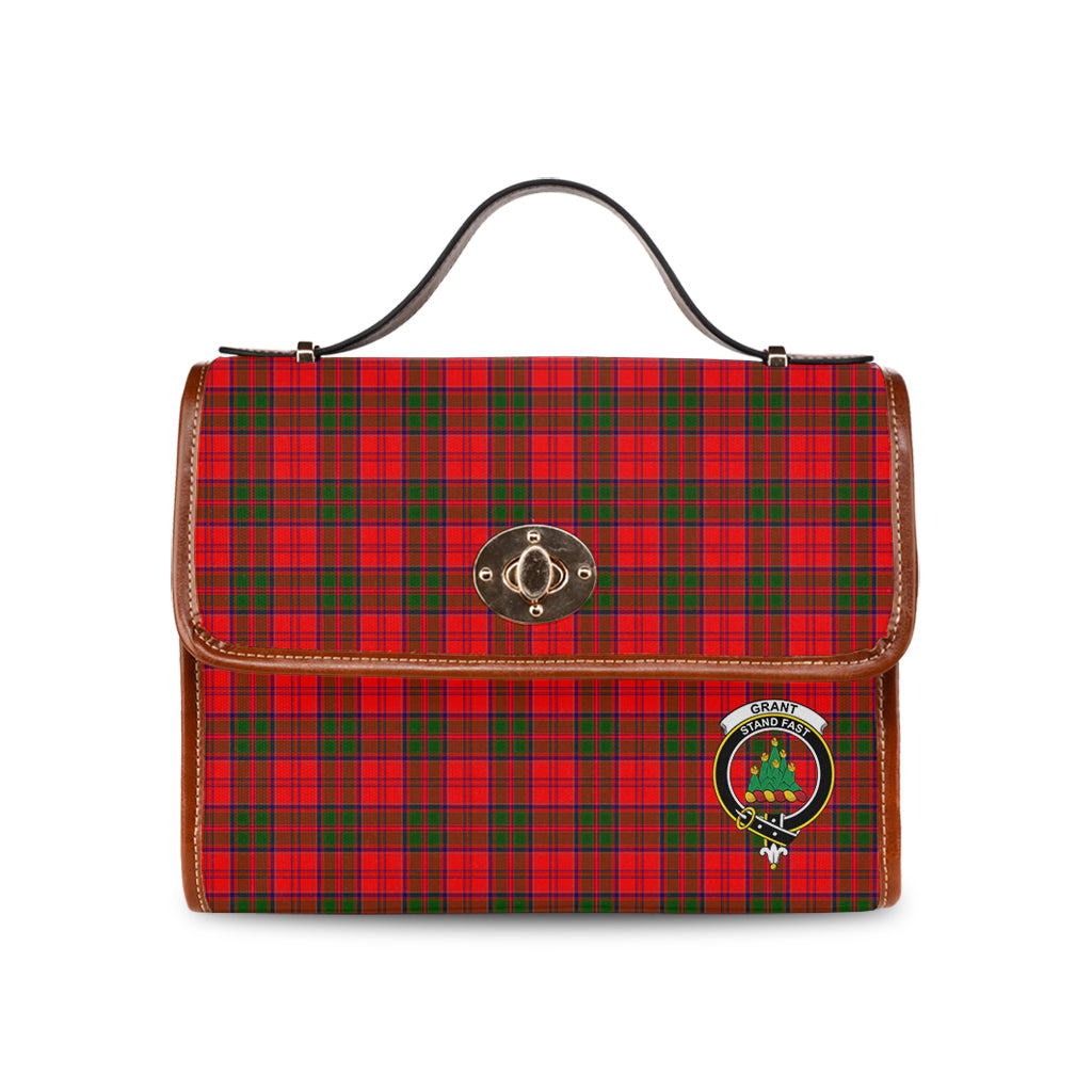 grant-modern-tartan-leather-strap-waterproof-canvas-bag-with-family-crest