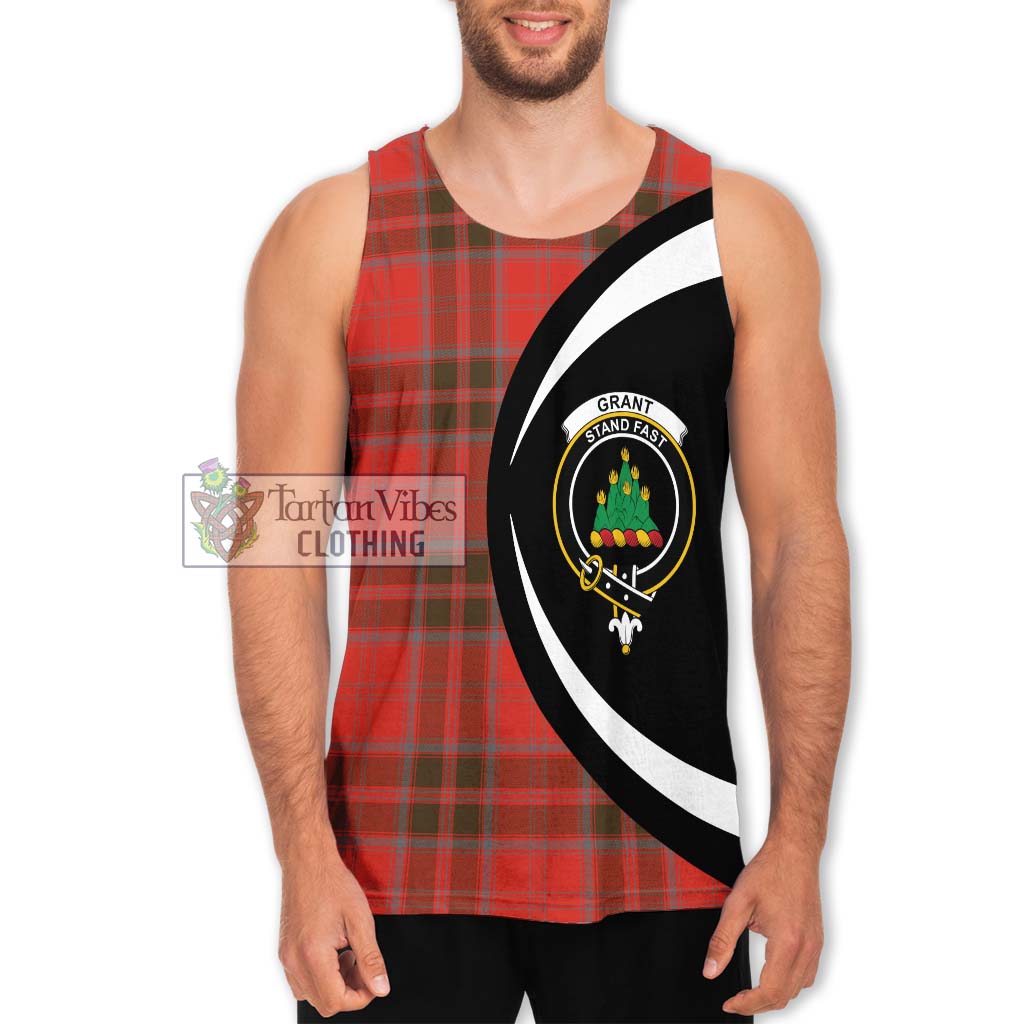 Grant Weathered Tartan Men's Tank Top with Family Crest Circle Style Men - Tartan Vibes Clothing