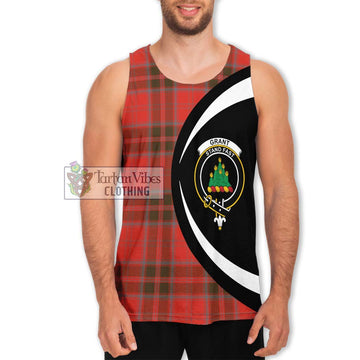 Grant Weathered Tartan Men's Tank Top with Family Crest Circle Style