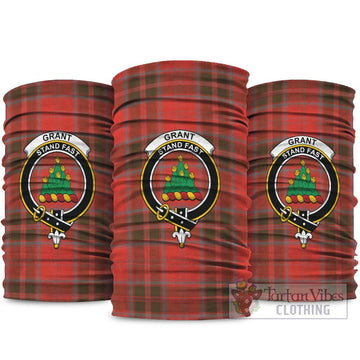 Grant Weathered Tartan Neck Gaiters, Tartan Bandanas, Tartan Head Band with Family Crest