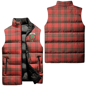 Grant Weathered Tartan Sleeveless Puffer Jacket with Family Crest