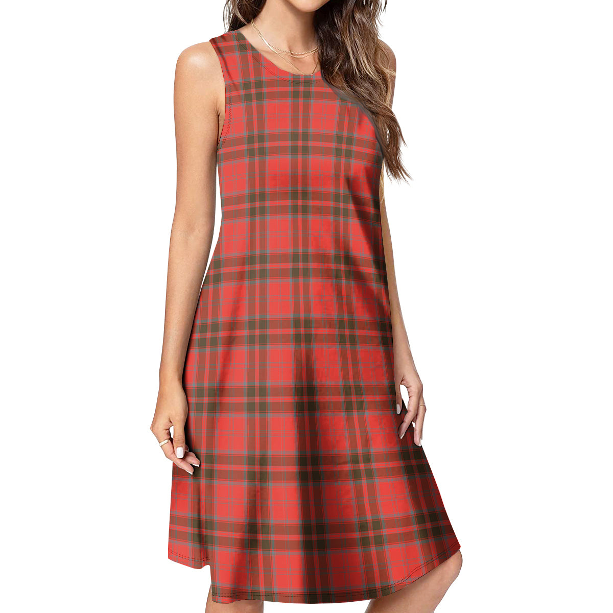 Grant Weathered Tartan Womens Casual Dresses - Tartanvibesclothing