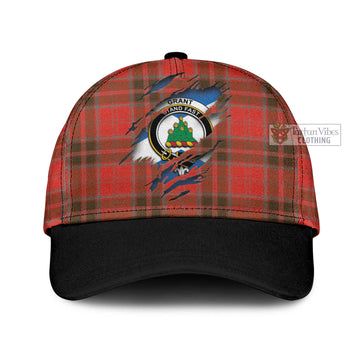 Grant Weathered Tartan Classic Cap with Family Crest In Me Style