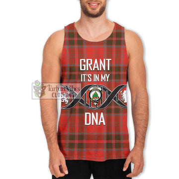 Grant Weathered Tartan Men's Tank Top with Family Crest DNA In Me Style