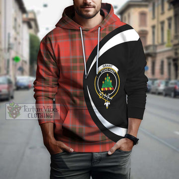 Grant Weathered Tartan Hoodie with Family Crest Circle Style