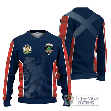 Grant Weathered Tartan Ugly Sweater with Family Crest and Lion Rampant Vibes Sport Style