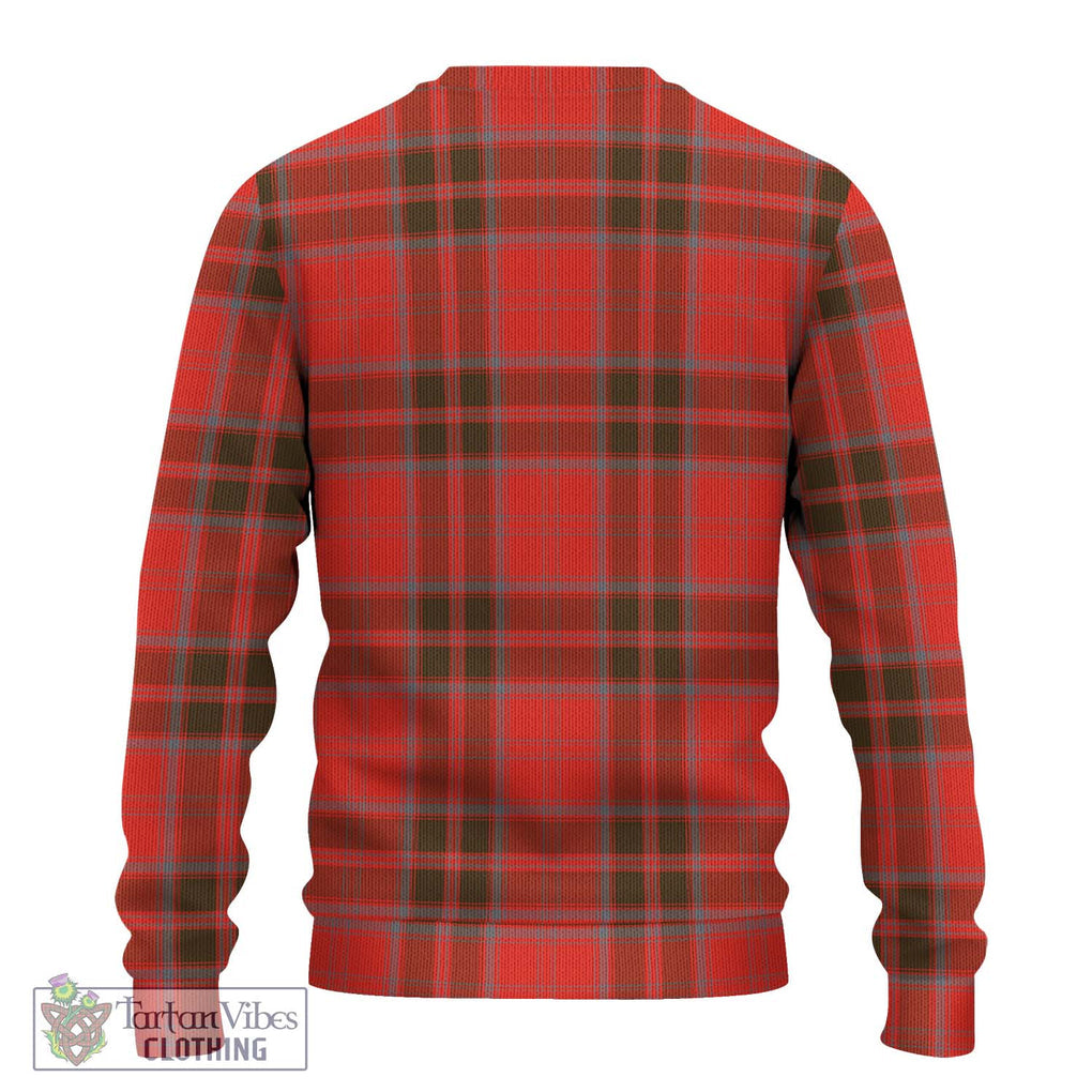 Grant Weathered Tartan Knitted Sweater with Family Crest DNA In Me Style - Tartanvibesclothing Shop