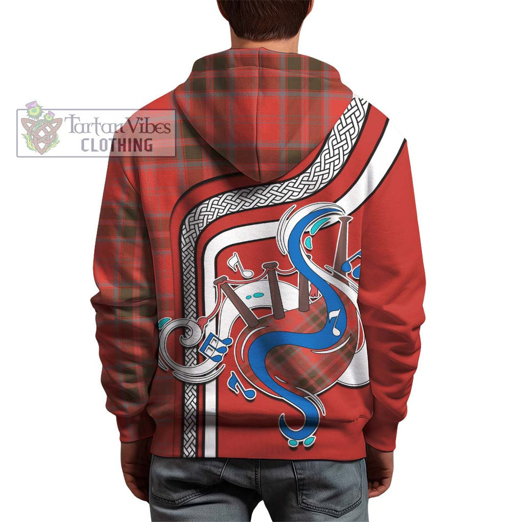 Grant Weathered Tartan Hoodie with Epic Bagpipe Style - Tartanvibesclothing Shop