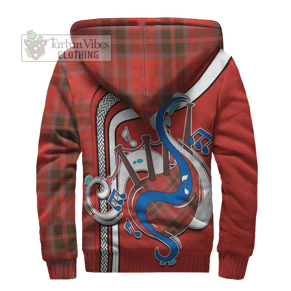 Grant Weathered Tartan Sherpa Hoodie with Epic Bagpipe Style - Tartanvibesclothing Shop