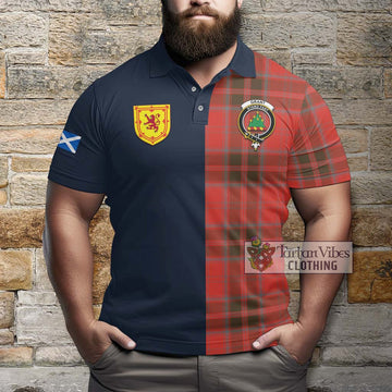 Grant Weathered Tartan Polo Shirt Alba with Scottish Lion Royal Arm Half Style