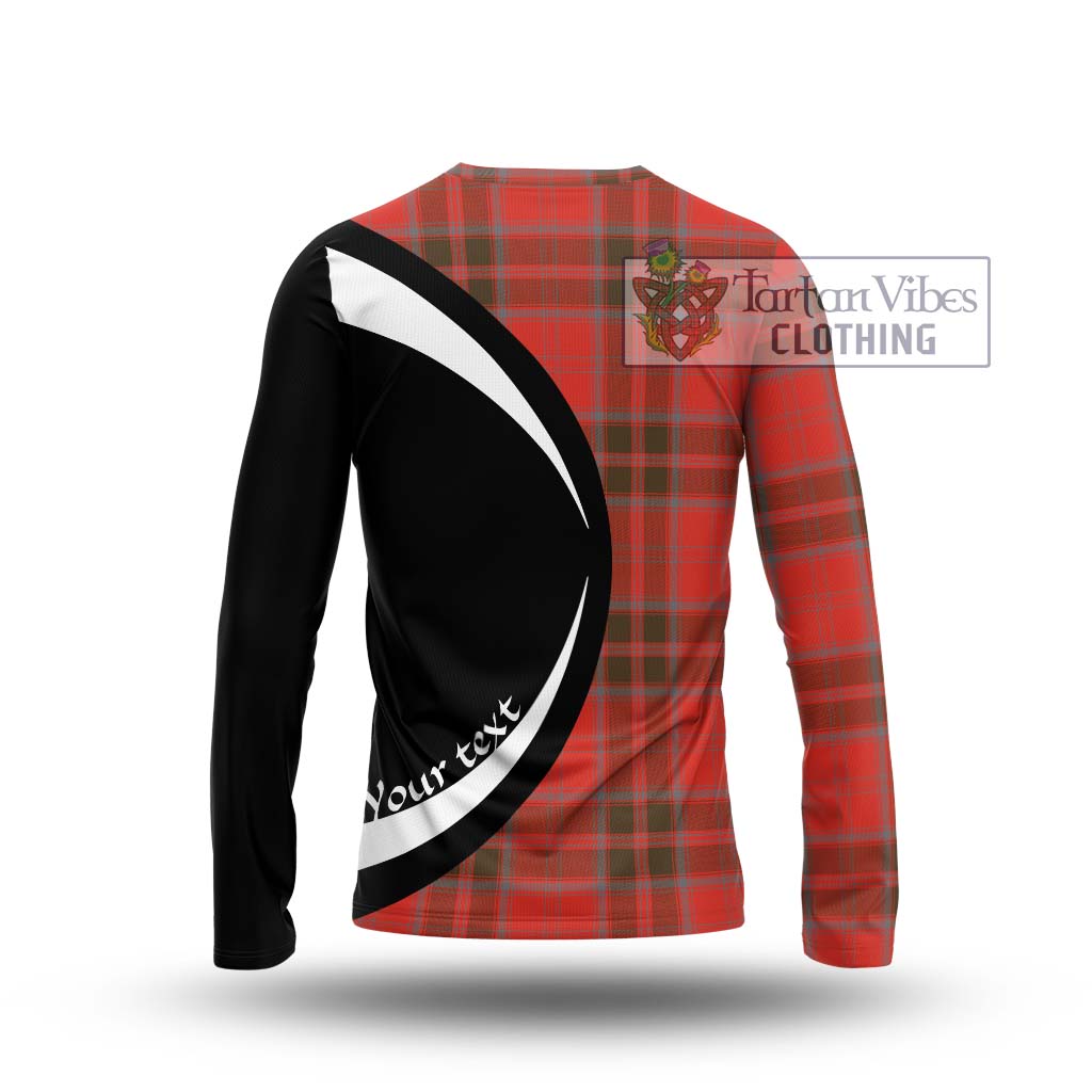 Grant Weathered Tartan Long Sleeve T-Shirt with Family Crest Circle Style - Tartan Vibes Clothing