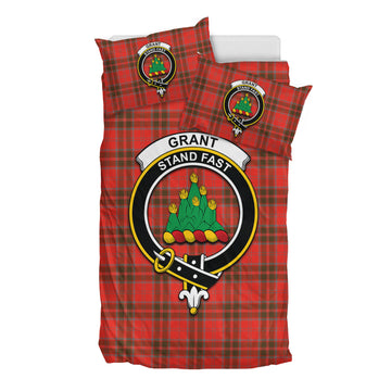 Grant Weathered Tartan Bedding Set with Family Crest