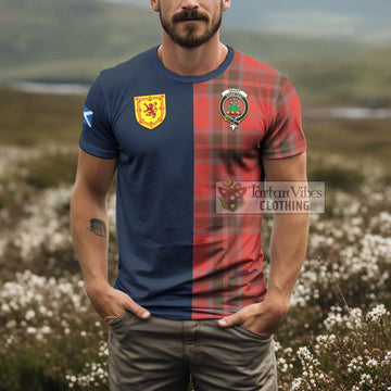 Grant Weathered Tartan T-Shirt Alba with Scottish Lion Royal Arm Half Style