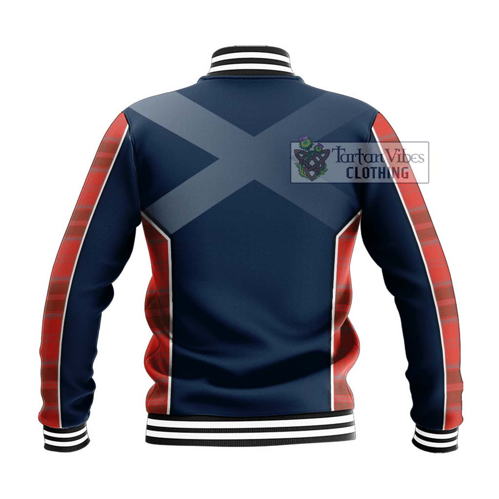 Grant Weathered Tartan Baseball Jacket with Family Crest and Lion Rampant Vibes Sport Style - Tartan Vibes Clothing