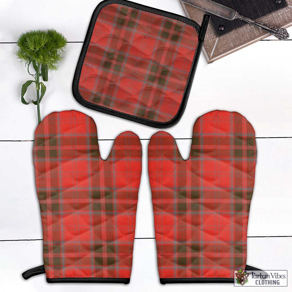 Grant Weathered Tartan Combo Oven Mitt & Pot-Holder Combo 1 Oven Mitt & 1 Pot-Holder Black - Tartan Vibes Clothing