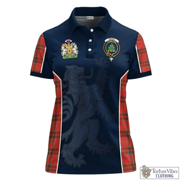 Grant Weathered Tartan Women's Polo Shirt with Family Crest and Lion Rampant Vibes Sport Style