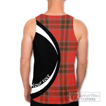 Grant Weathered Tartan Men's Tank Top with Family Crest Circle Style