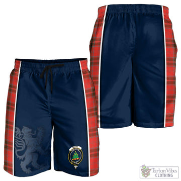 Grant Weathered Tartan Men's Shorts with Family Crest and Lion Rampant Vibes Sport Style