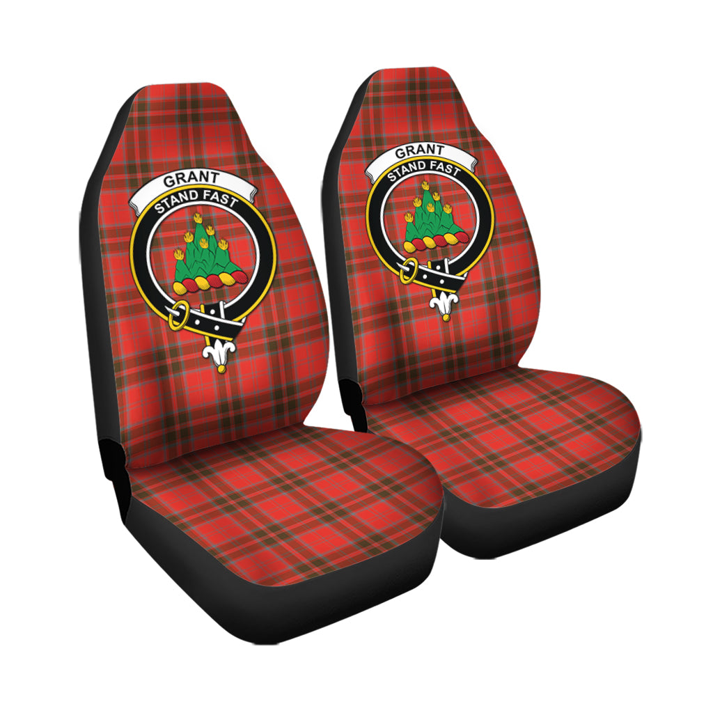 Grant Weathered Tartan Car Seat Cover with Family Crest - Tartanvibesclothing