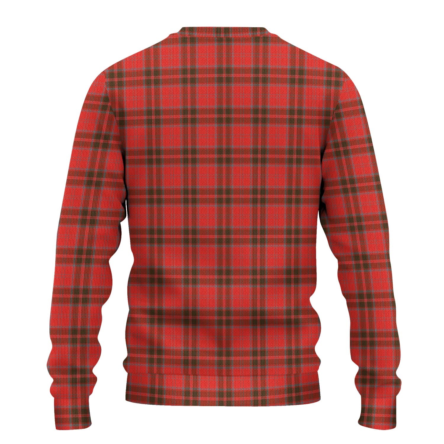 Grant Weathered Tartan Knitted Sweater with Family Crest - Tartanvibesclothing