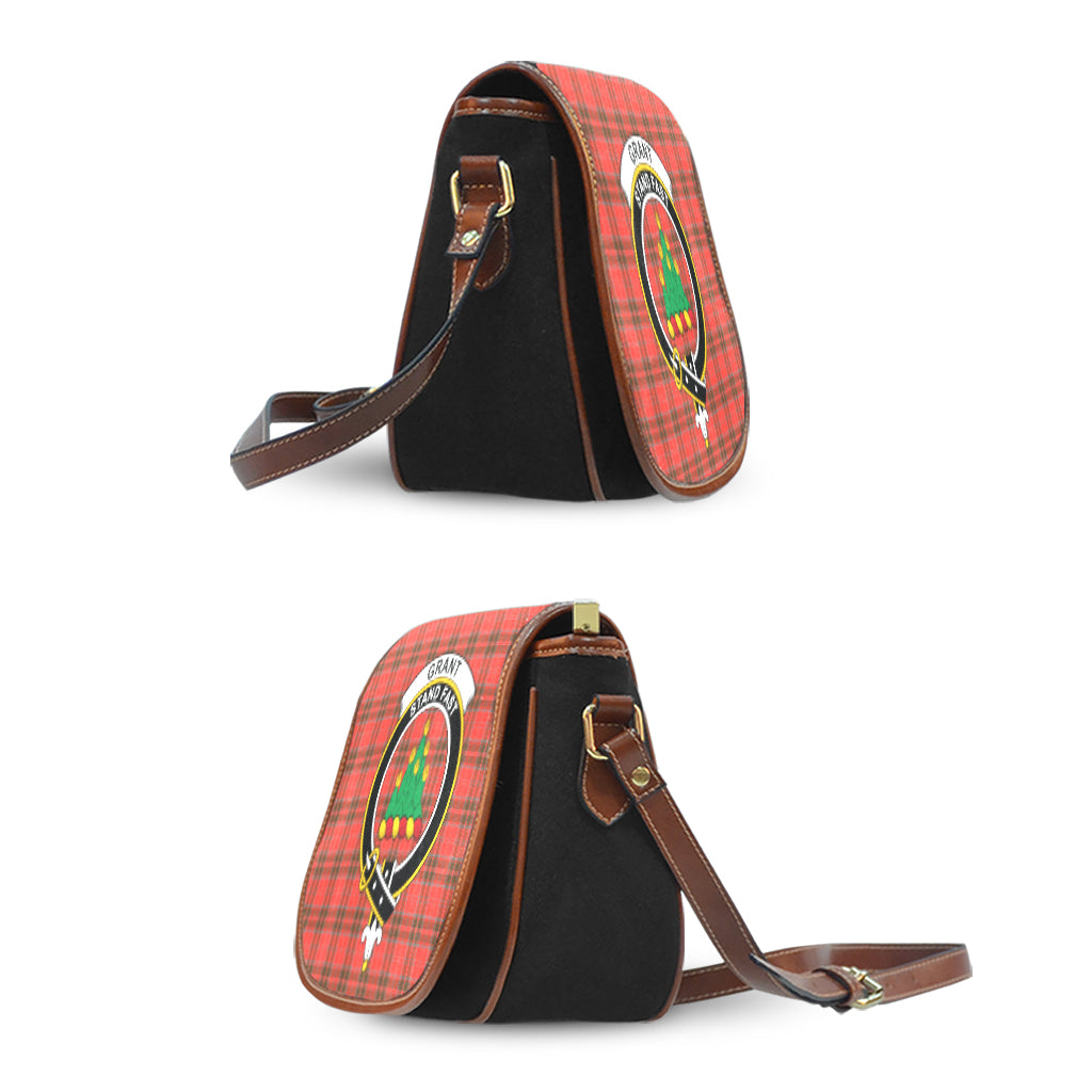 Grant Weathered Tartan Saddle Bag with Family Crest - Tartan Vibes Clothing