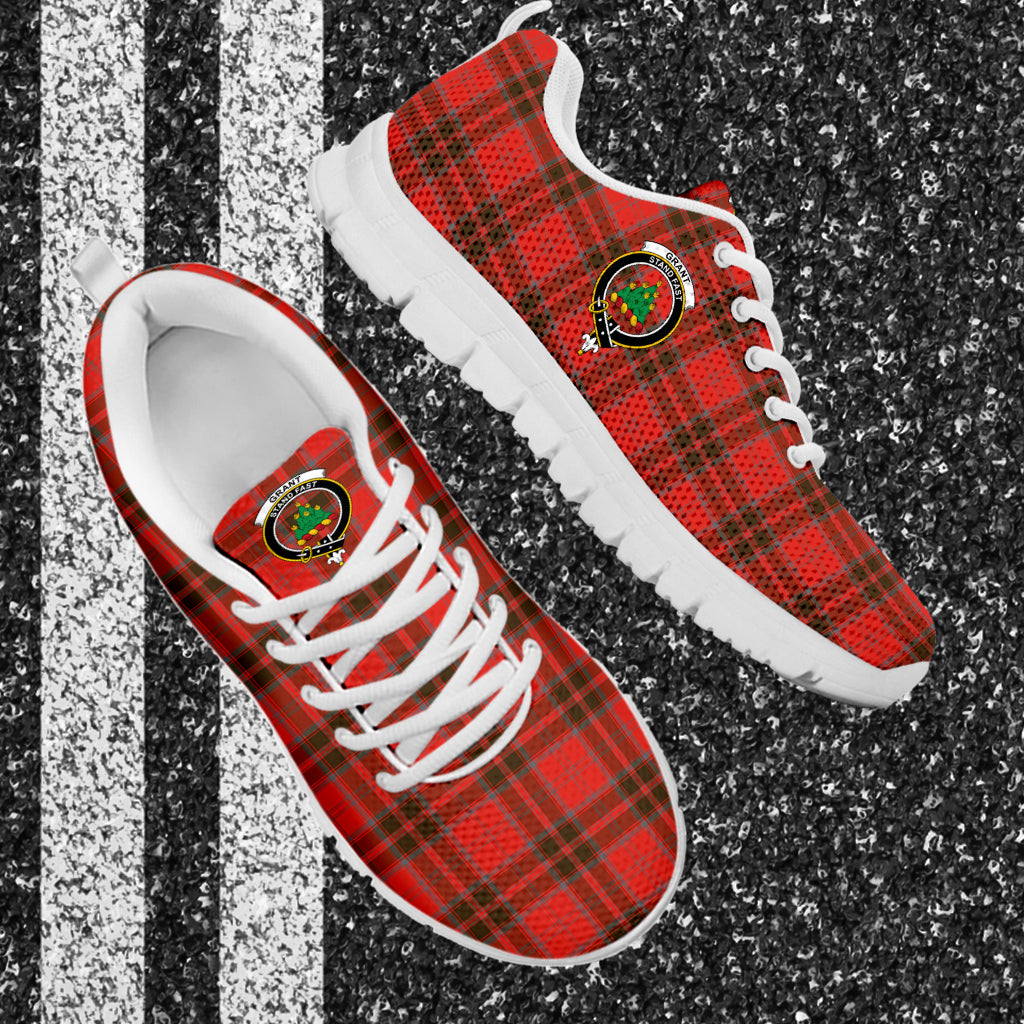 Grant Weathered Tartan Sneakers with Family Crest - Tartan Vibes Clothing