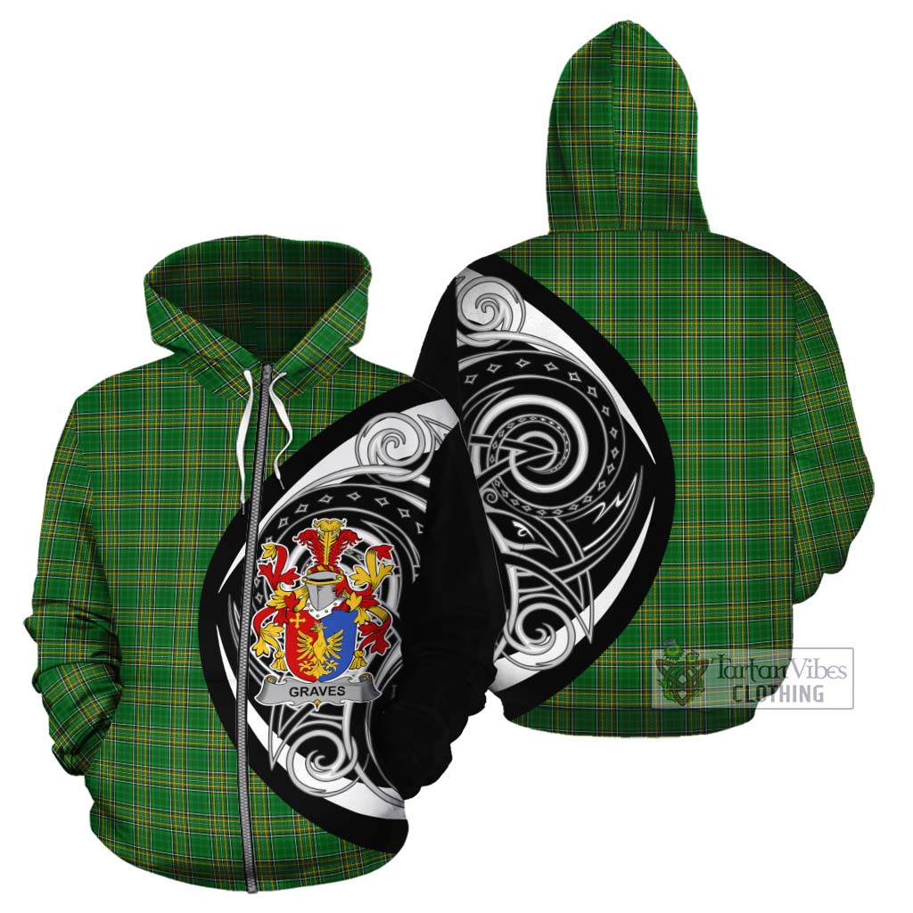 Graves Irish Clan Cotton Hoodie Celtic Circle Style Zip Hoodie - Tartan Vibes Clothing
