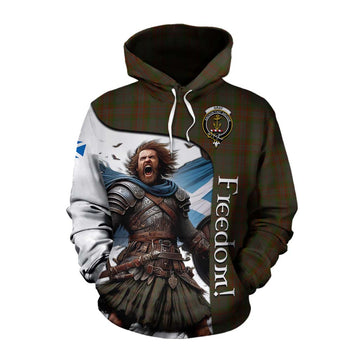 Gray Crest Tartan Cotton Hoodie Inspired by the Freedom of Scottish Warrior Pullover Hoodie XS - Tartan Vibes Clothing
