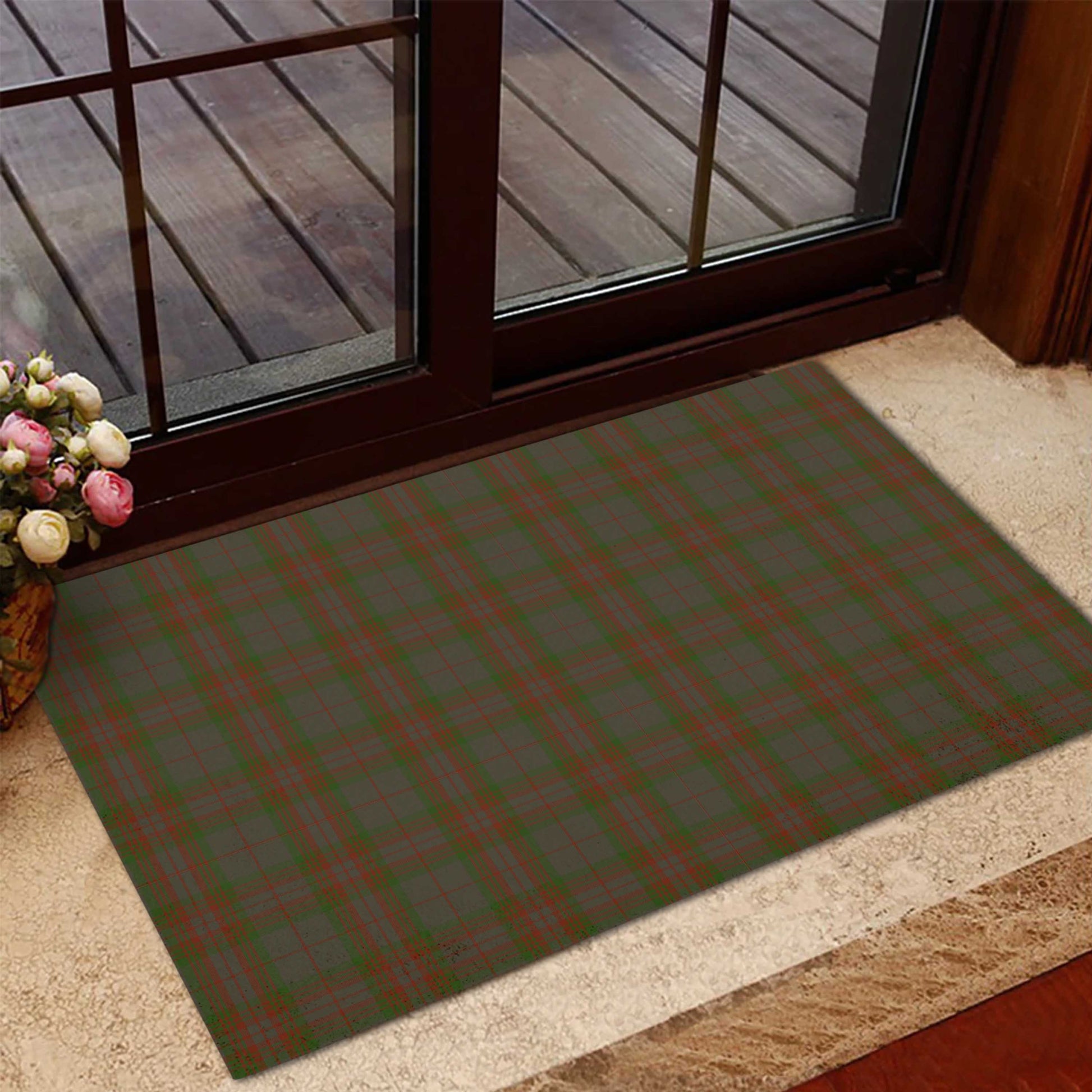 Gray Tartan Door Mat - Tartanvibesclothing