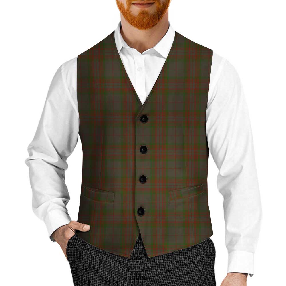 Tartan Vibes Clothing Gray Tartan Men's Sleeveless Suit Vest