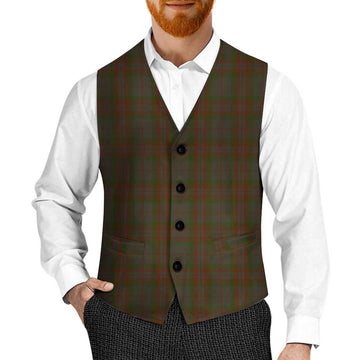 Gray Tartan Men's Sleeveless Suit Vest