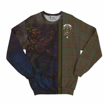 Gray Tartan Family Crest Sweatshirt Alba Gu Brath Be Brave Lion Ancient Style Unisex - Tartan Vibes Clothing