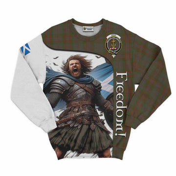 Gray Crest Tartan Sweatshirt Inspired by the Freedom of Scottish Warrior