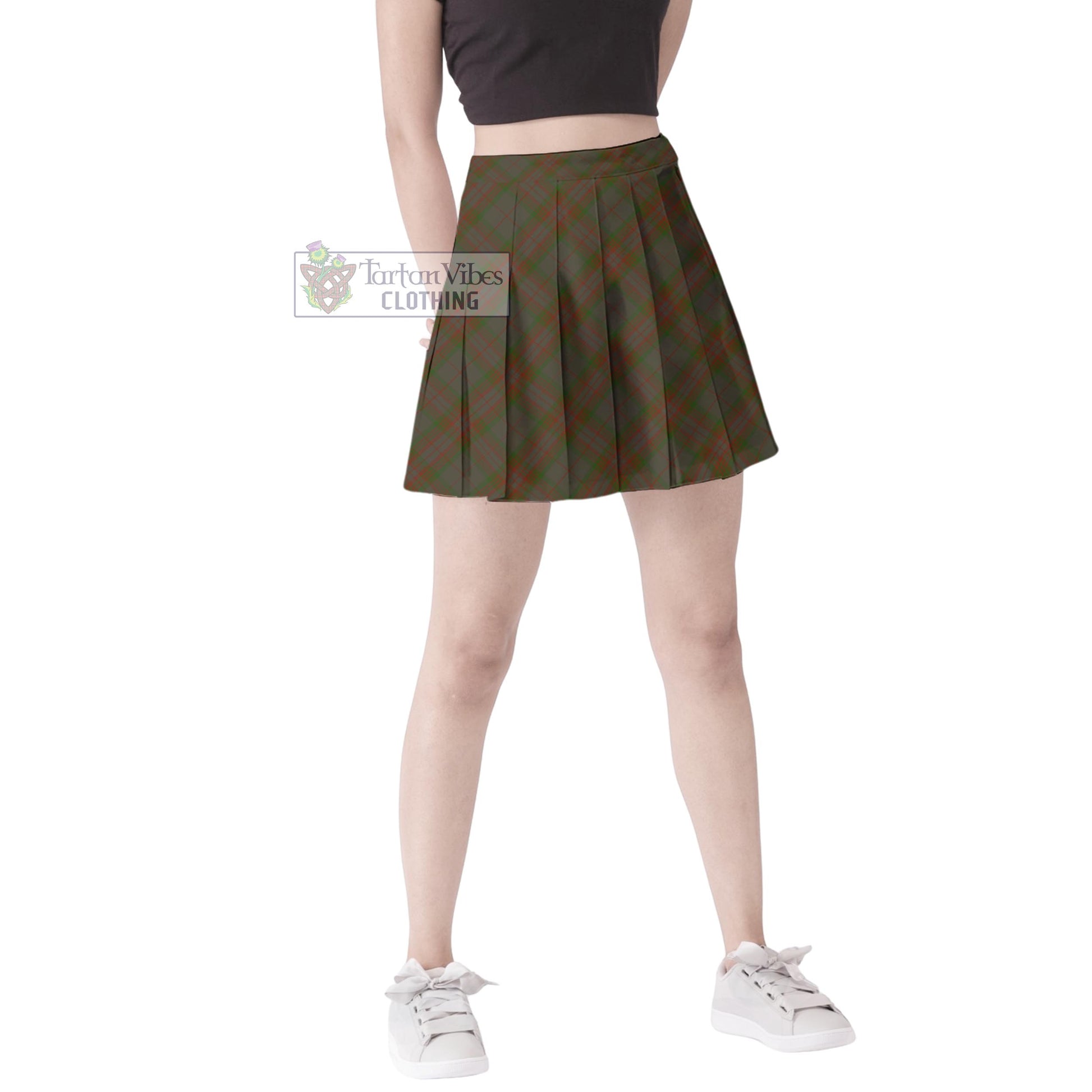 Tartan Vibes Clothing Gray Tartan Women's Plated Mini Skirt