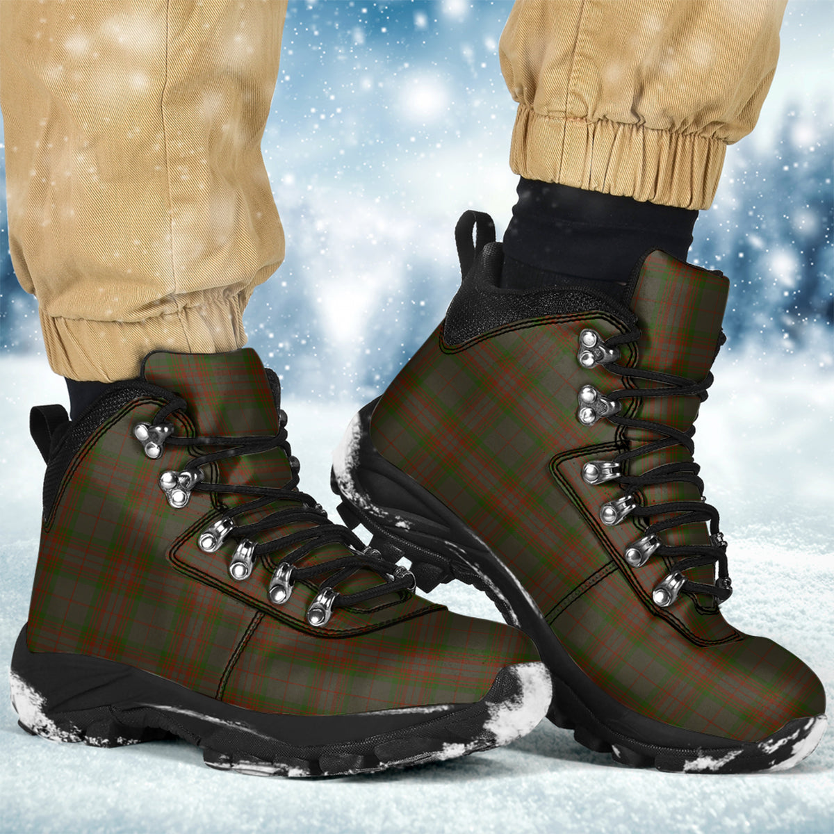 Gray Tartan Alpine Boots Men's Boots - Tartan Vibes Clothing