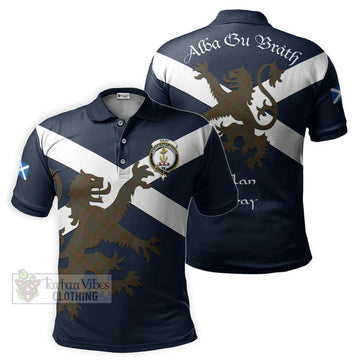 Gray Tartan Lion Rampant Polo Shirt Proudly Display Your Heritage with Alba Gu Brath and Clan Name