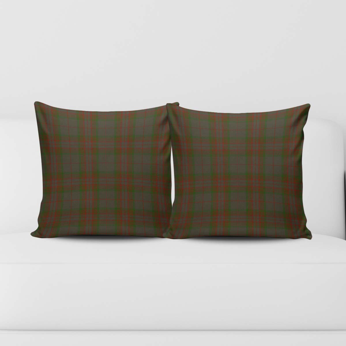 Gray Tartan Pillow Cover Square Pillow Cover - Tartanvibesclothing