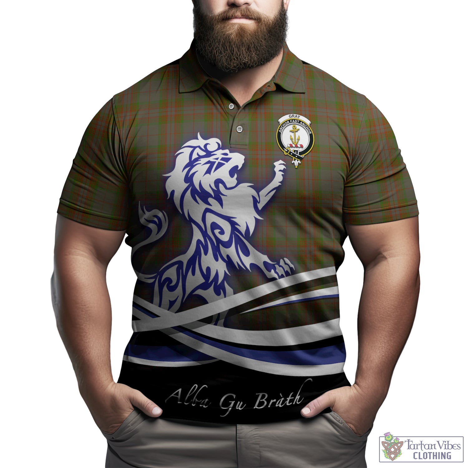 gray-tartan-polo-shirt-with-alba-gu-brath-regal-lion-emblem