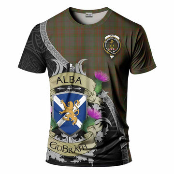 Gray Tartan Family Crest T-Shirt Lion Rampant Royal Thistle Shield Celtic Inspired Kid's Shirt - Tartan Vibes Clothing
