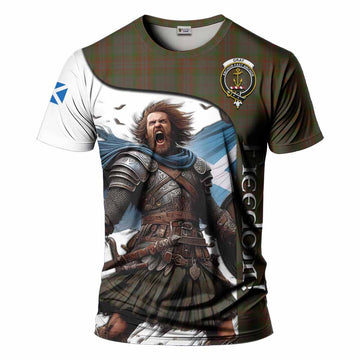 Gray Crest Tartan T-Shirt Inspired by the Freedom of Scottish Warrior