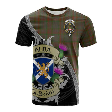 Gray Tartan Family Crest Cotton T-shirt Lion Rampant Royal Thistle Shield Celtic Inspired Kid's Shirt - Tartan Vibes Clothing