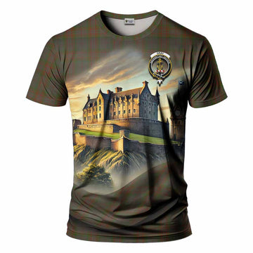 Gray Tartan Family Crest T-Shirt with Scottish Ancient Castle Style Kid's Shirt - Tartan Vibes Clothing