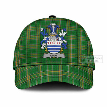 Gray Irish Clan Tartan Classic Cap with Coat of Arms