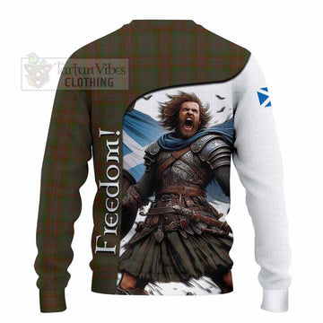 Gray Crest Tartan Knitted Sweater Inspired by the Freedom of Scottish Warrior