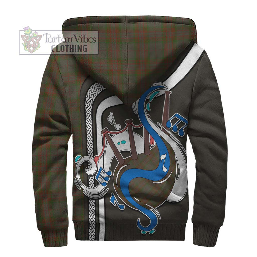 Gray Tartan Sherpa Hoodie with Epic Bagpipe Style - Tartanvibesclothing Shop