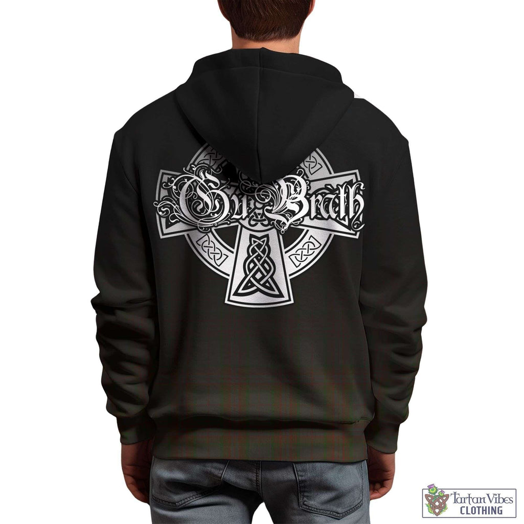 Tartan Vibes Clothing Gray Tartan Hoodie Featuring Alba Gu Brath Family Crest Celtic Inspired