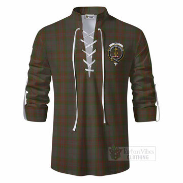 Gray Tartan Ghillie Kilt Shirt with Family Crest DNA In Me Style